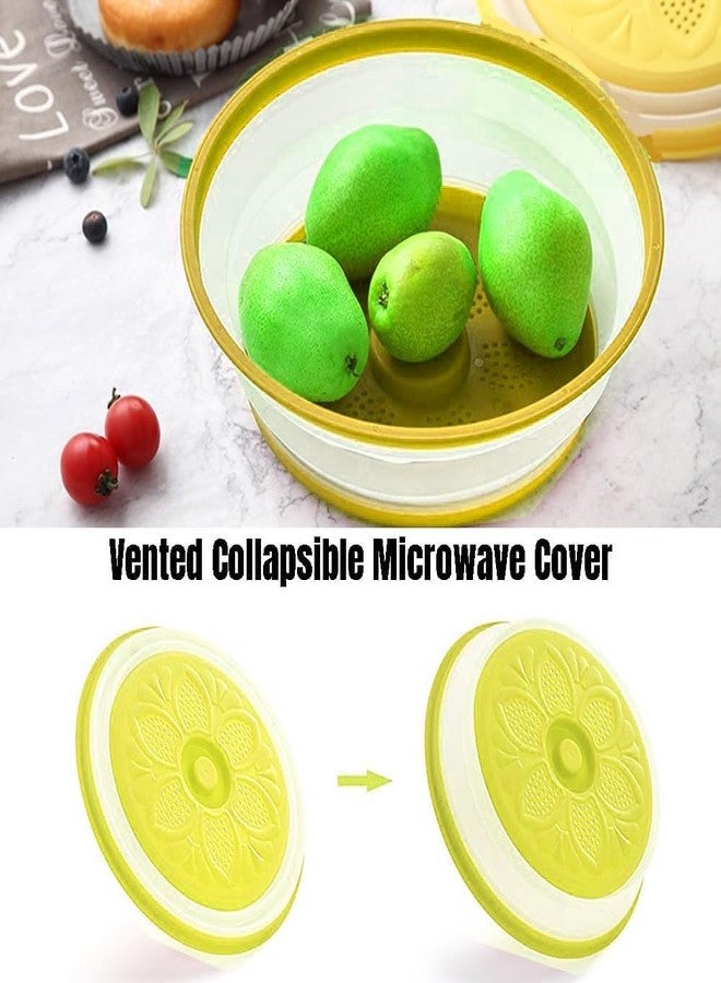 EZYHOME Microwave Splatter Cover, Collapsible and Reusable Food Cover, Ventilated Foldable Microwave Splash Proof Dining Plate Cover, Multi-Purpose Colander Kitchen Gadget Dishwasher-Safe - Image 5